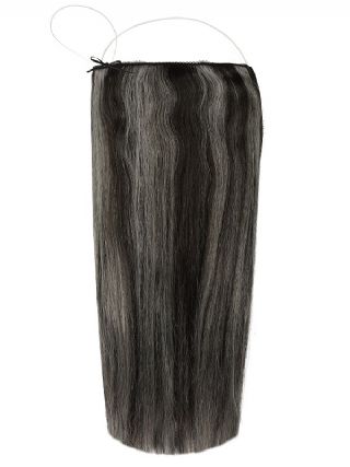 The Exquisi Weft Salt & Pepper #5AA/Silver Hair Extensions